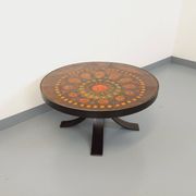 Vintage round coffee table from the 60s 70s by Raymond Corroyez in ceramic