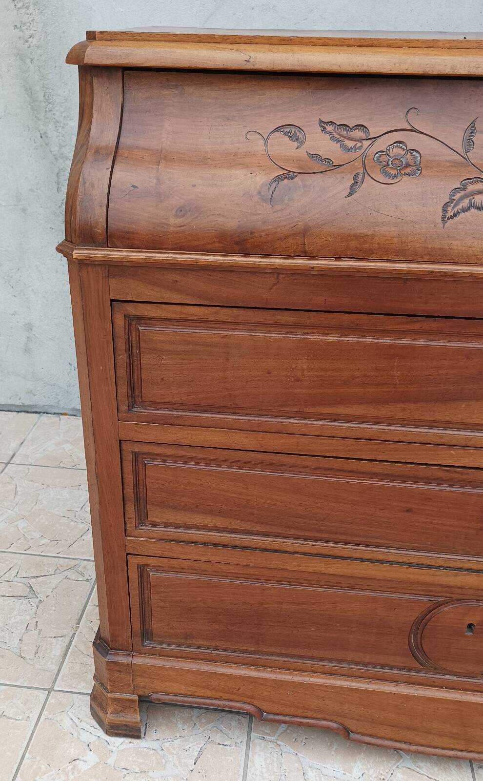 Louis Philippe walnut chest of drawers
