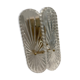 Mid-Century Crystal Sconces, Set of 2