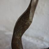 Bougeoir fer forgé brutaliste