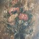 Small antique wooden drawer unit with floral painting, 1900.