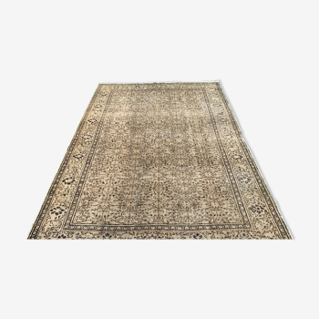 Vintage turkish rug, tribal wool carpet, 280x198cm