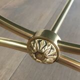 Neoclassical brass style coffee table with dolphin head decoration