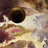 Surreal landscape, oil on canvas