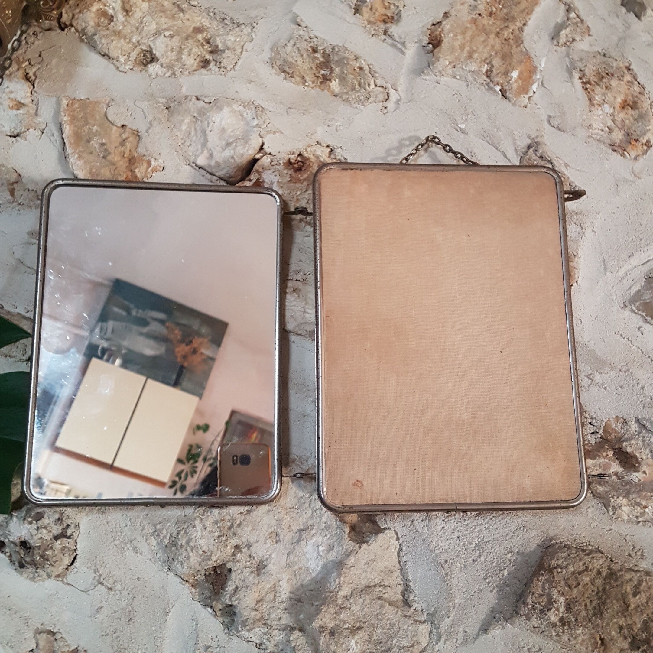 Miroir triptyque de barbier