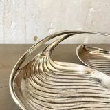 Art Nouveau double servant bowl Christofle Gallia silver metal