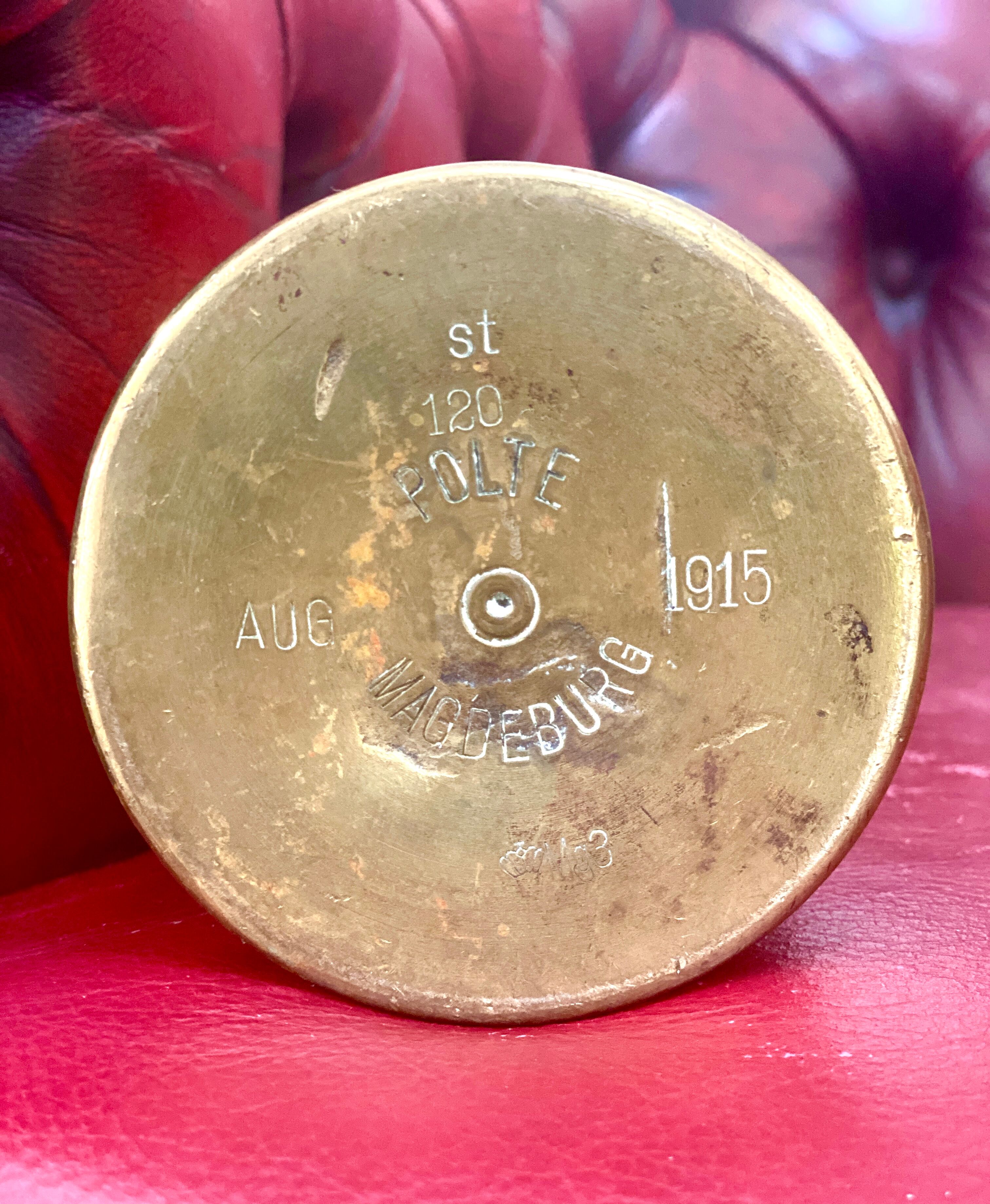 Pair of copper vases - shells 1914-18 - German - trench art