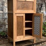 Parisian art deco sideboard in raw oak 1930