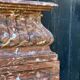 Louis XIV style fireplace in brown marble, 19th century