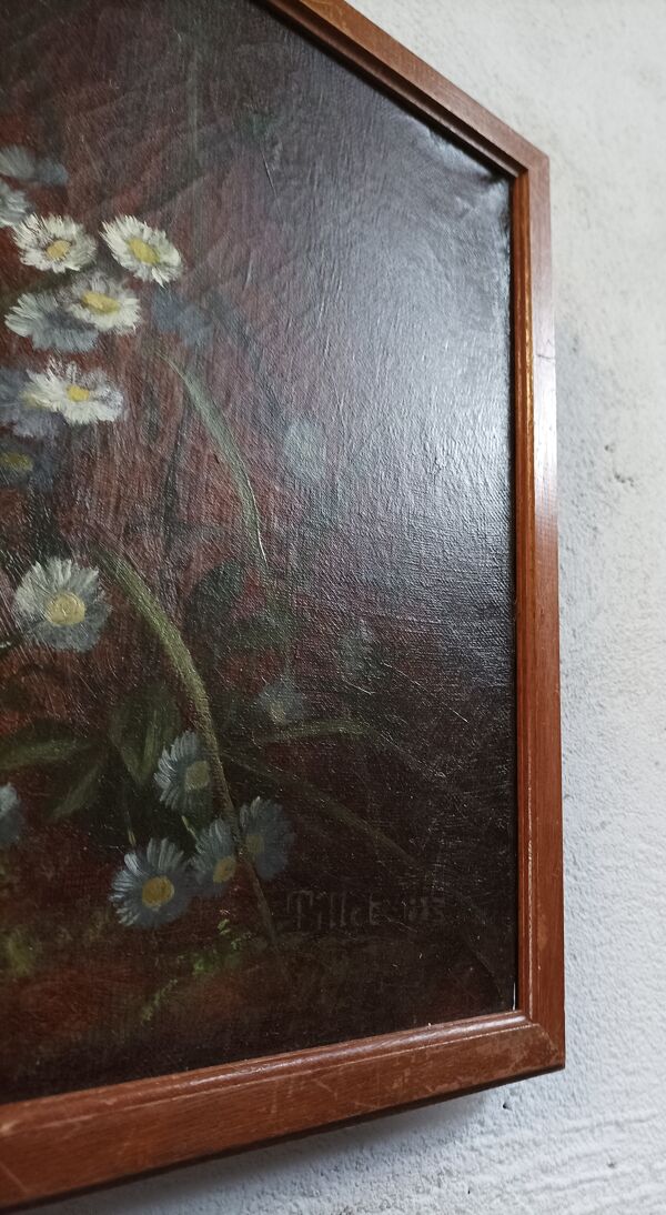 Les pâquerettes huile sur toile, paul tillet (1844-1889)