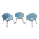 Set de 3 chaises Turtle Club by Matteo Thun pour Sedus