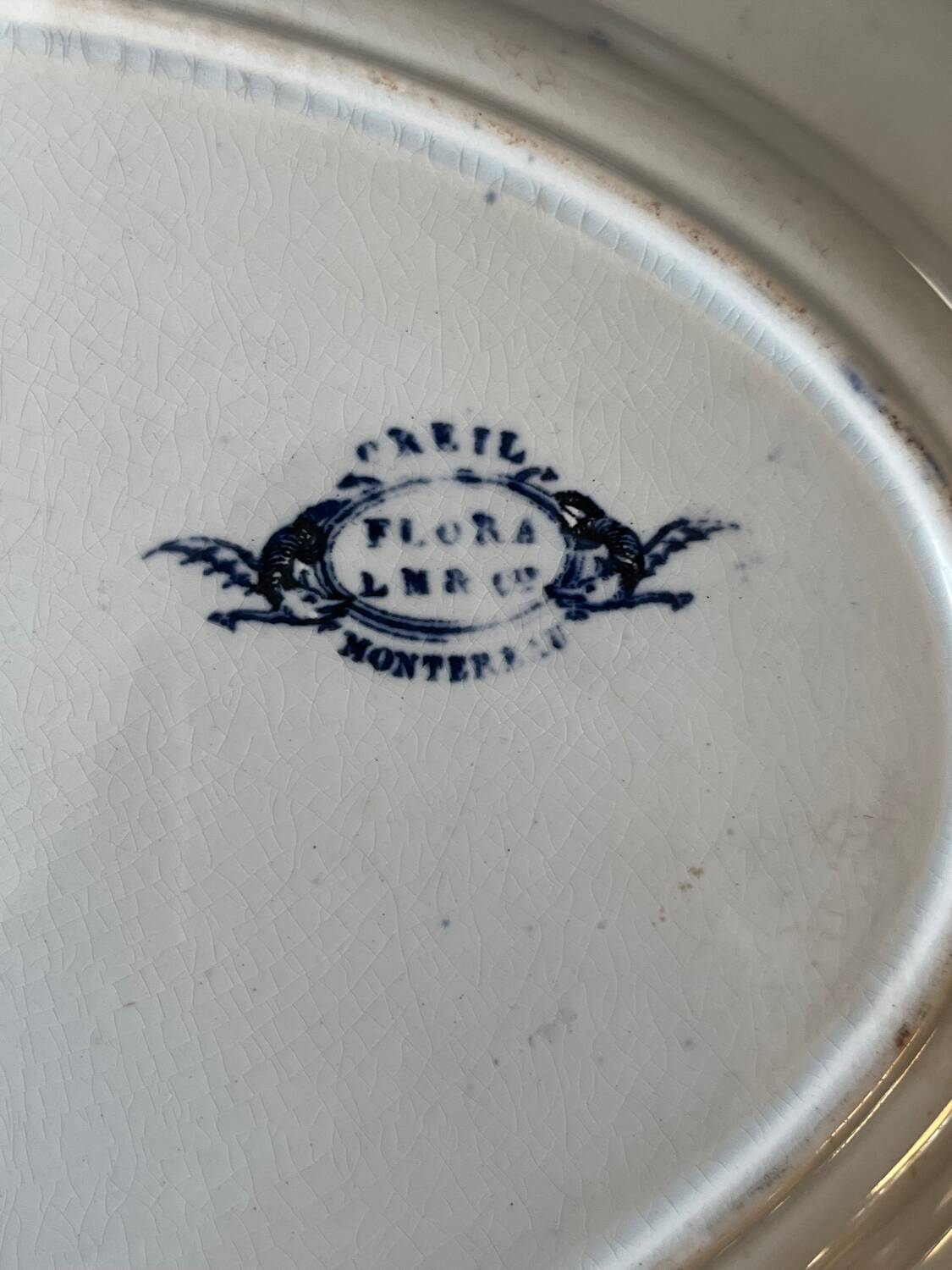 Oval dish Creil and Montereau