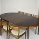 Scandinavian dining table in rosewood from the 1960s.