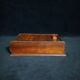 Art deco cigar box with sliding lid and brass finishes