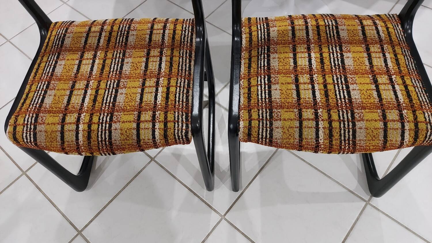 Pair of Baumann Sleigh model chairs, 1970