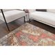 Vintage Turkish Oushak Handmade Wool Cotton Red Area Rug 123x220