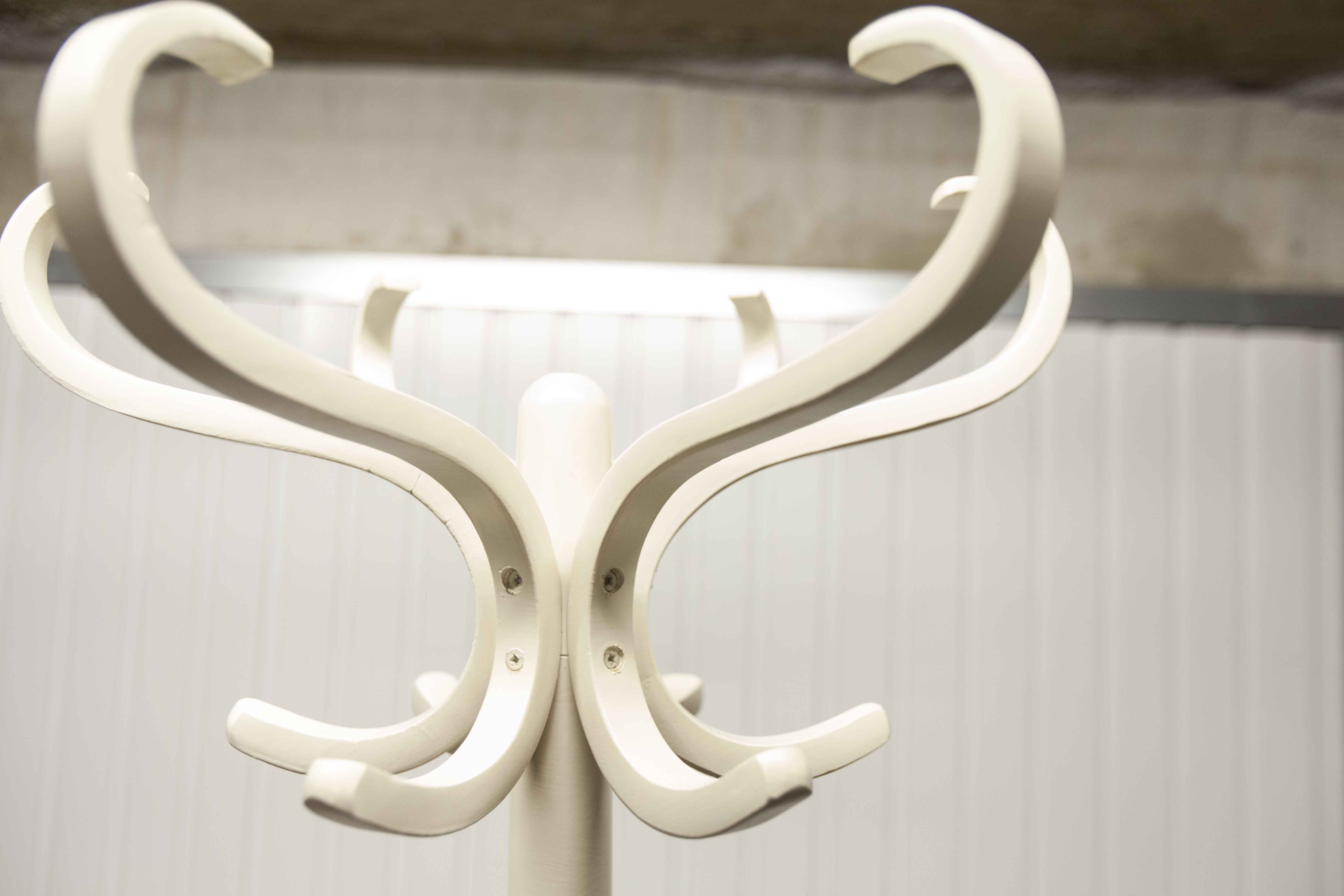 Parrot wears white Baumann coat 1970