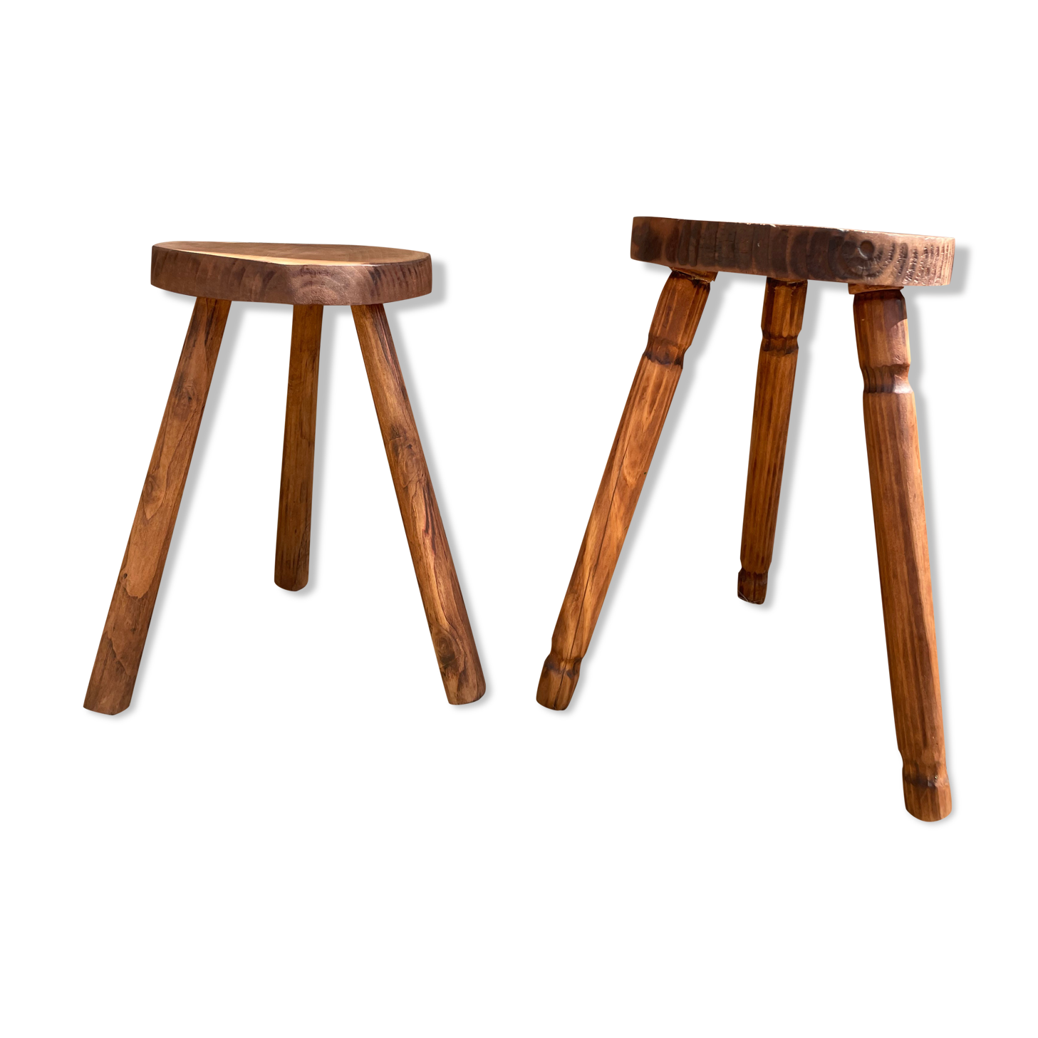 Duo of tripod stools