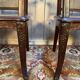 Pair of wide caned armchairs from the Art Nouveau period.