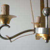 Vintage chandelier 1950 aluminum