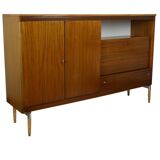 Vintage Mid Century Highboard Cabinet Drawer and Doors Teak Veneer 200cm