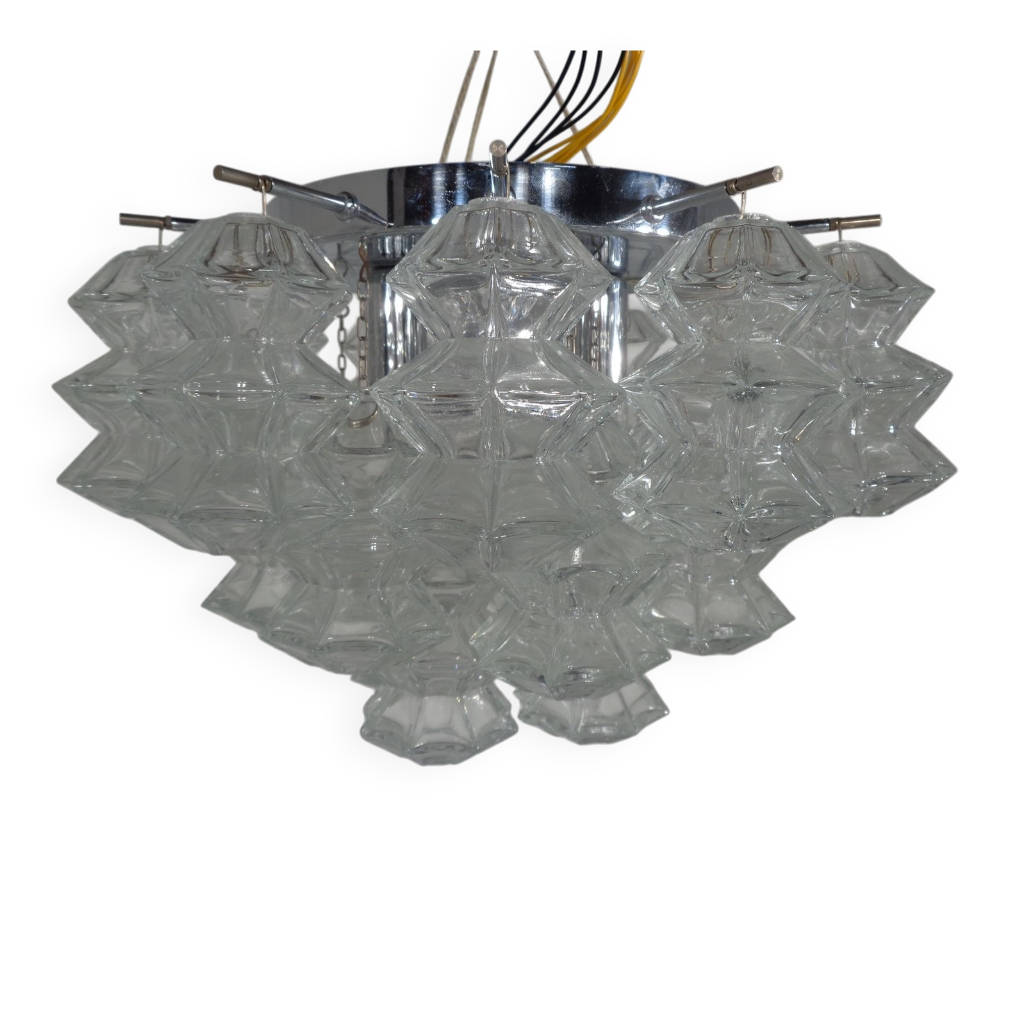 Glass ceiling light by J. T. Kalmar for Kalmar, 1960s