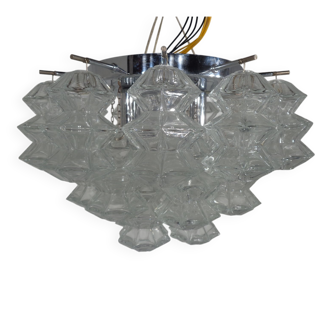 Glass ceiling light by J. T. Kalmar for Kalmar, 1960s