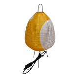 Yellow lamp "Paper and metal design".