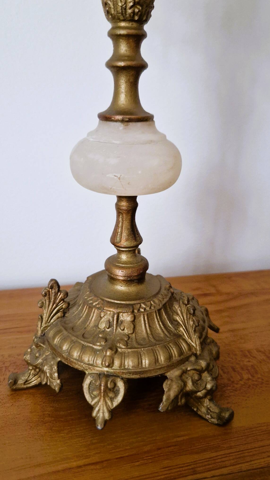 Chandelier with 3 branches in gilded bronze
