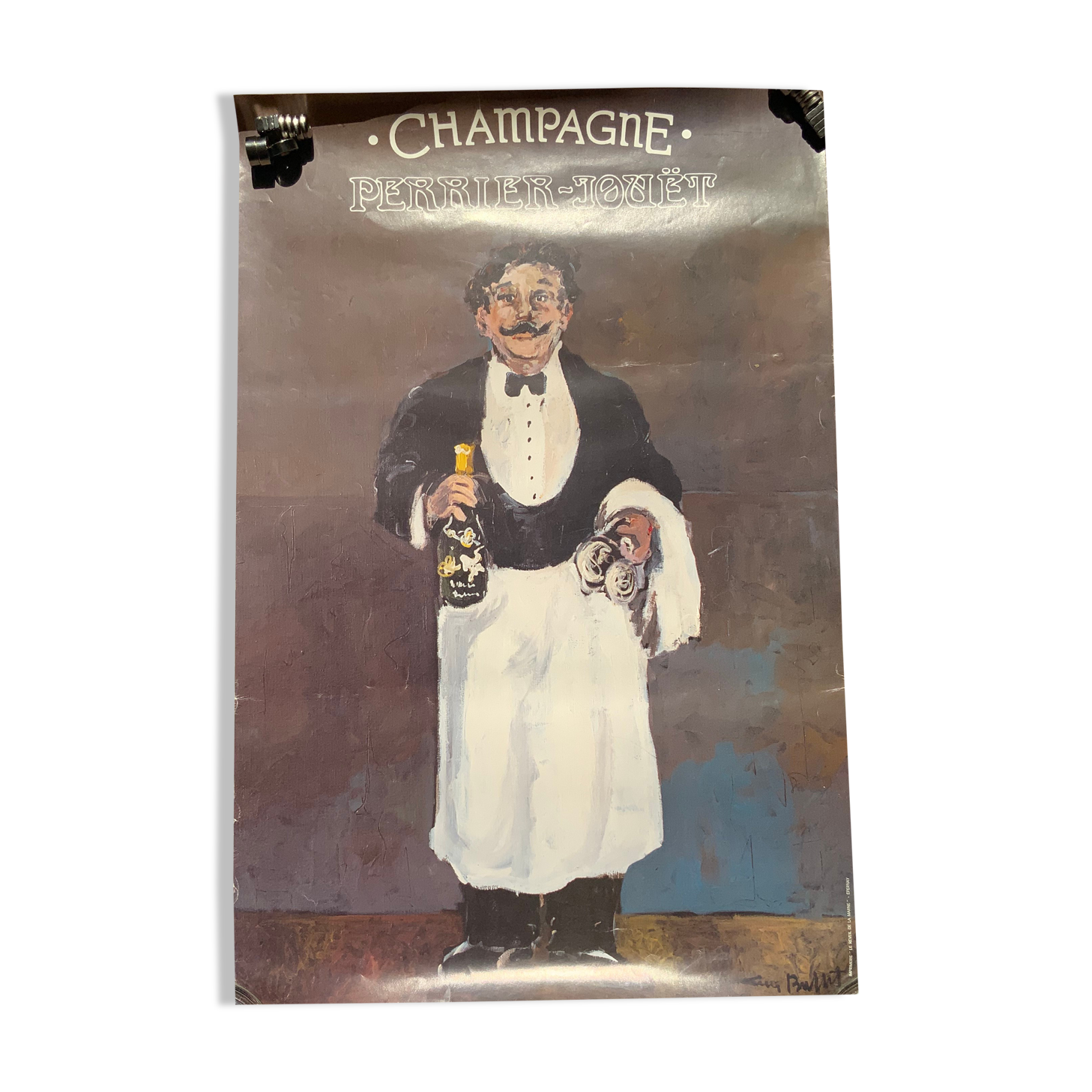 Poster champagne Perrier Jouët old ad vintage