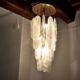 Pendant lamp "Leaves" by Mazzega in Murano glass, Italy, 1970