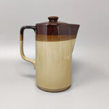 Brown Coffee Set in Faenza Ceramic. Handmade Made in Italy 1970