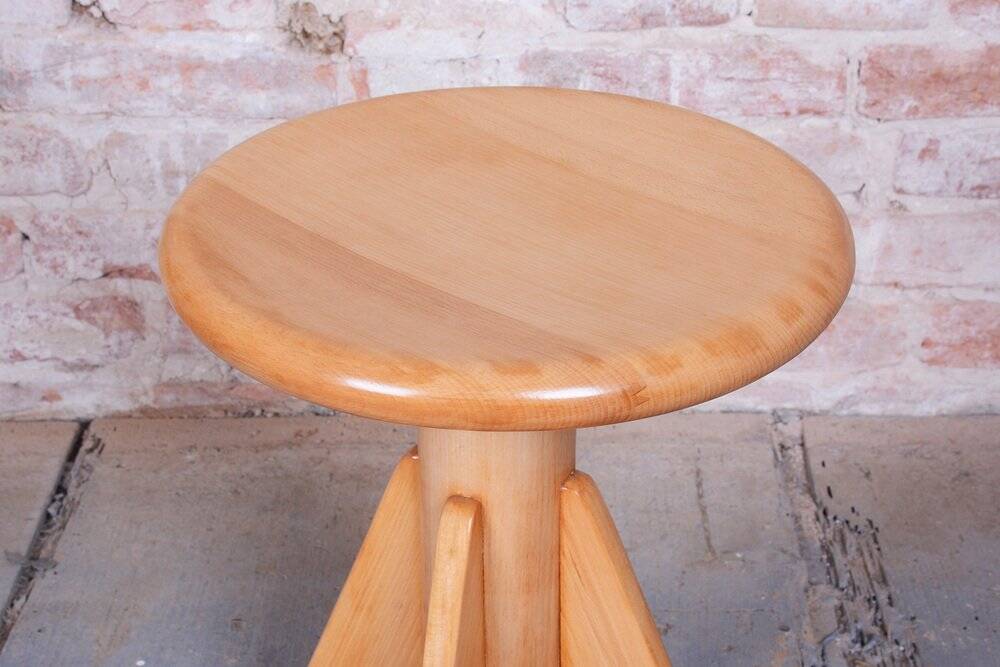 Mid-Century Piano Stool in Beech, Czech, 1940s
