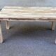 Large extendable Scandinavian dining table made of stripped solid acacia 160-26