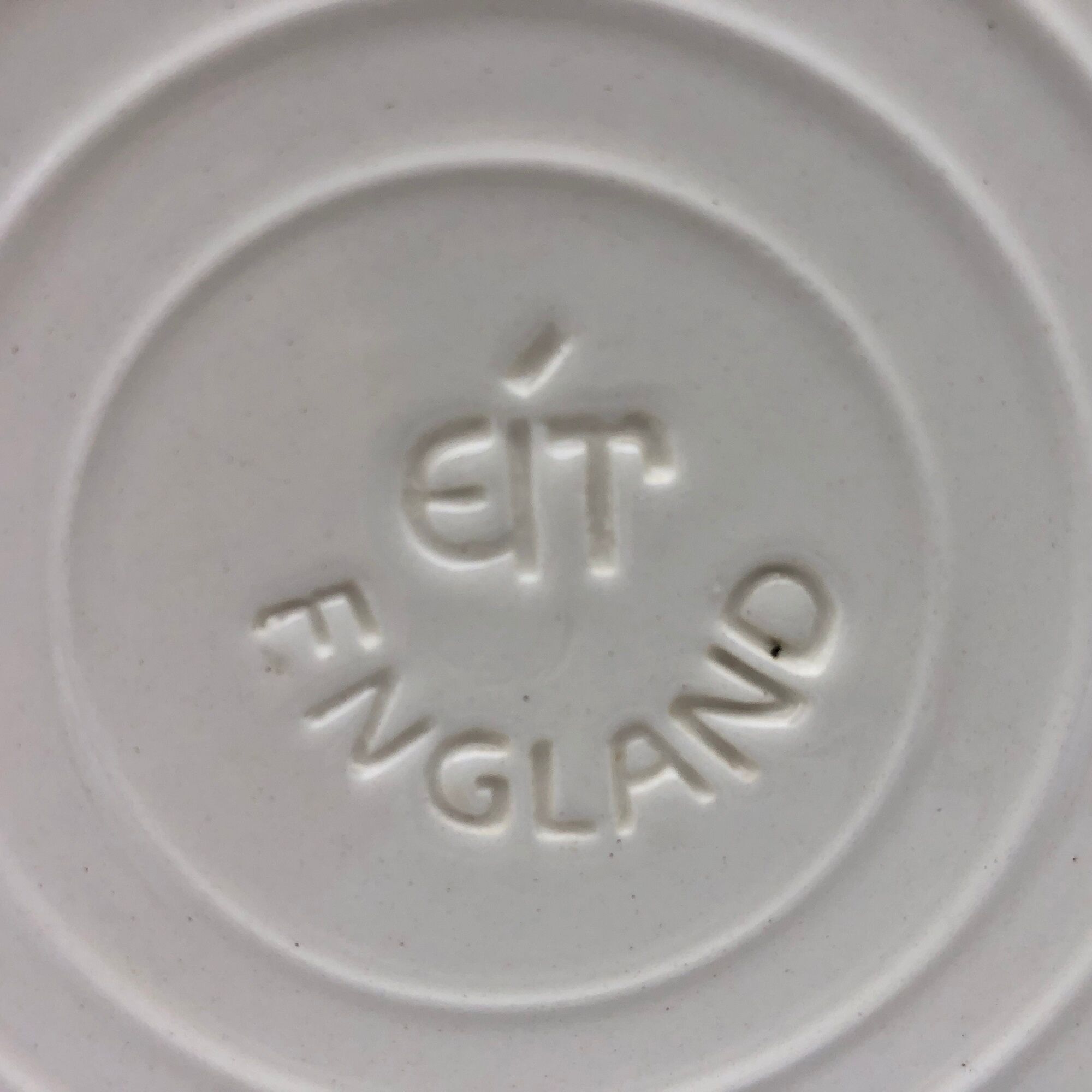 6 Dessert plates stamped "EIT-England"