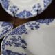5 large dessert plates in old Gien earthenware
