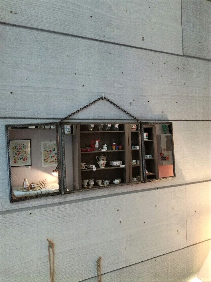 Triptych mirror rectangular 41x15cm