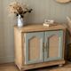 Renovated vintage sideboard in caning and sage green.
