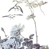 Antigua antiguo painting of Japanese inspiration. Dibujo antiguo.