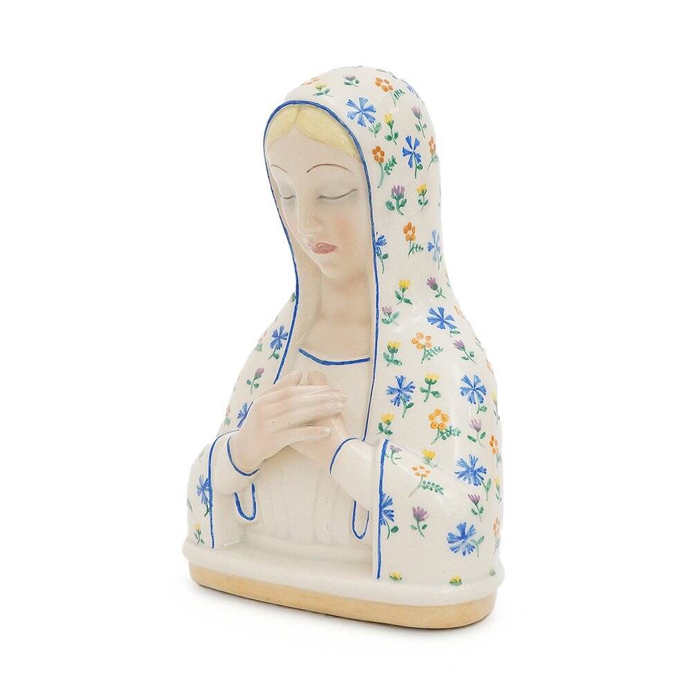 Ceramic sculpture of the Madonna by Pietro Spertini for Lenci, 1930s.