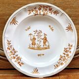 2 anciens plats ronds creux Longchamp décor Moustiers Olerys