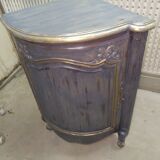 Pair of solid walnut notches painted and patinated around 1950