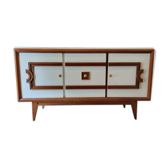 Enfilade vintage pieds compas bois massif