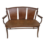 Banquette de bistrot Thonet en bois courbé XIXème siècle