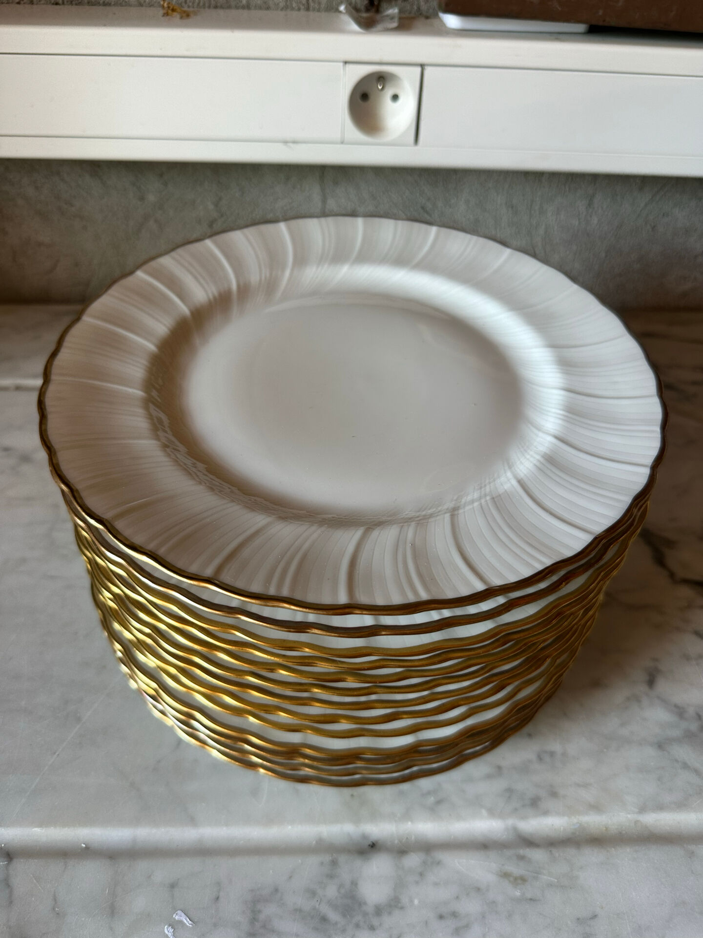 13 flat plates Bernardaud Verlaine