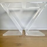 Paire de sellettes Z en plexi transparent