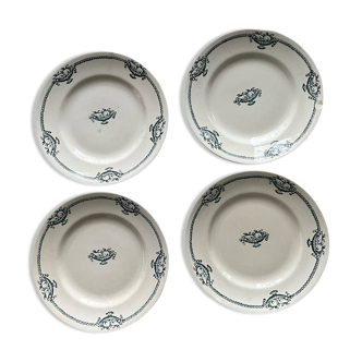 4 ironstone plates from Saint Amand