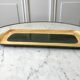 Salins green enamel ceramic cake dish model "Capvern" 60s-70s