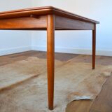 Grande table à manger scandinave avec rallonges 1960s ( 6 à 12 personnes )