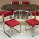70s dining room set: glass table and 6 chairs